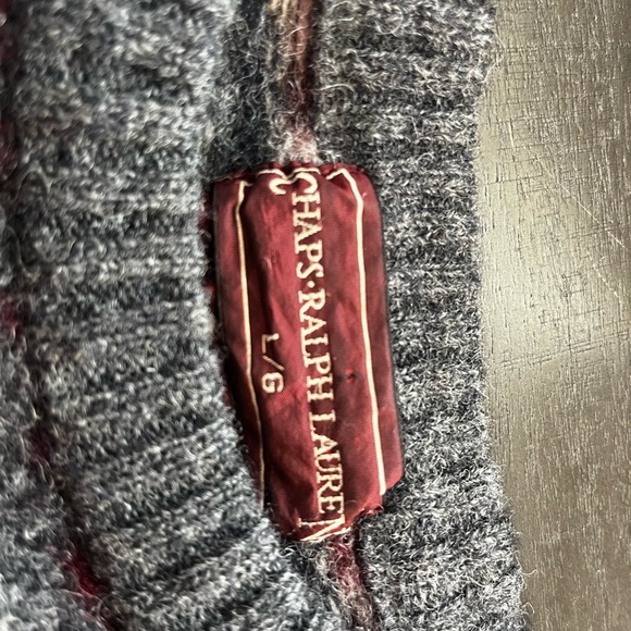 Chaps Ralph Lauren Vintage  Crewneck Wool Sweater Size Large - Picture 3 of 12